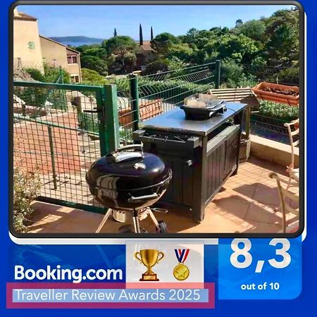 Cavalaire Vue Mer Au Loin Maisonnette Tout Equipee Pour 4 Personnes Avec Piscine Clim Wifi Velos Tv Barbecues Exterior foto