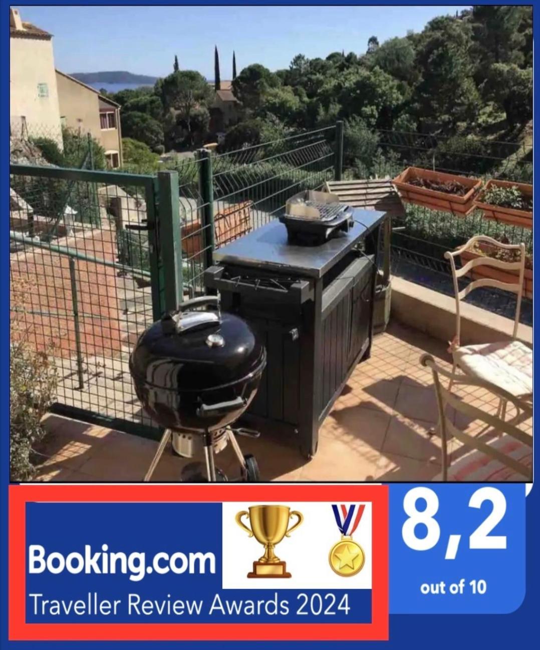 Cavalaire Vue Mer Au Loin Maisonnette Tout Equipee Pour 4 Personnes Avec Piscine Clim Wifi Velos Tv Barbecues Exterior foto